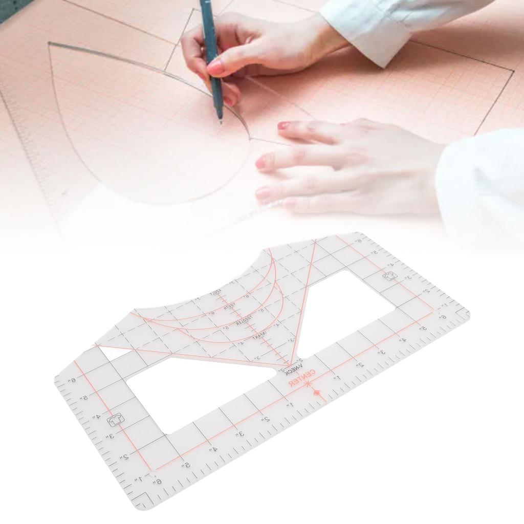 T Shirt Ruler Guide Acrylic T Shirt Calibration Tool Ruler Measurement Tool for Pattern Making Drawi