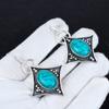 Natural Turquoise Gemstone Antique Earrings 925 Sterling Silver Earring, Boho Silver Jewelry Dangle Earrings, Gifts For Birthday Gifts For Her