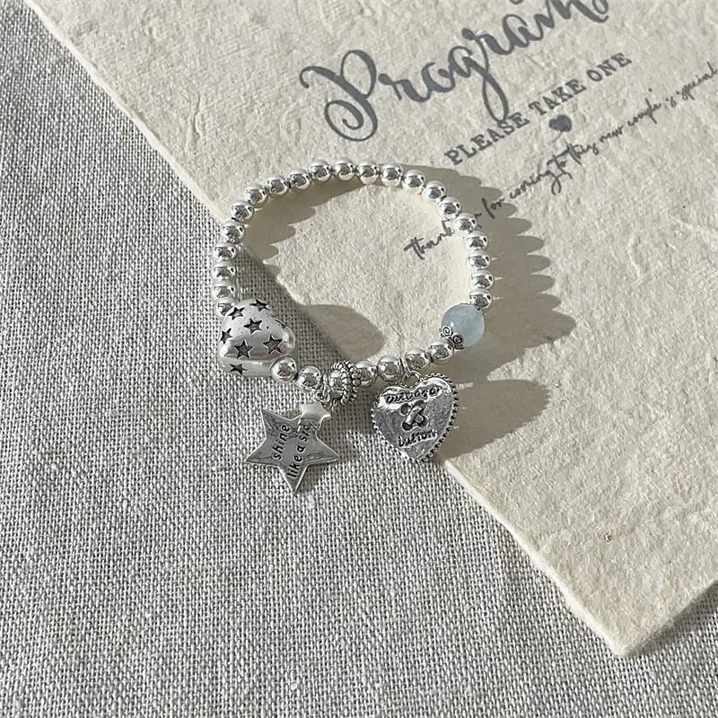 Sweet Heart Star Bracelet: Women's Retro Fashion, Versatile, Trendy, Creative Hand Jewelry