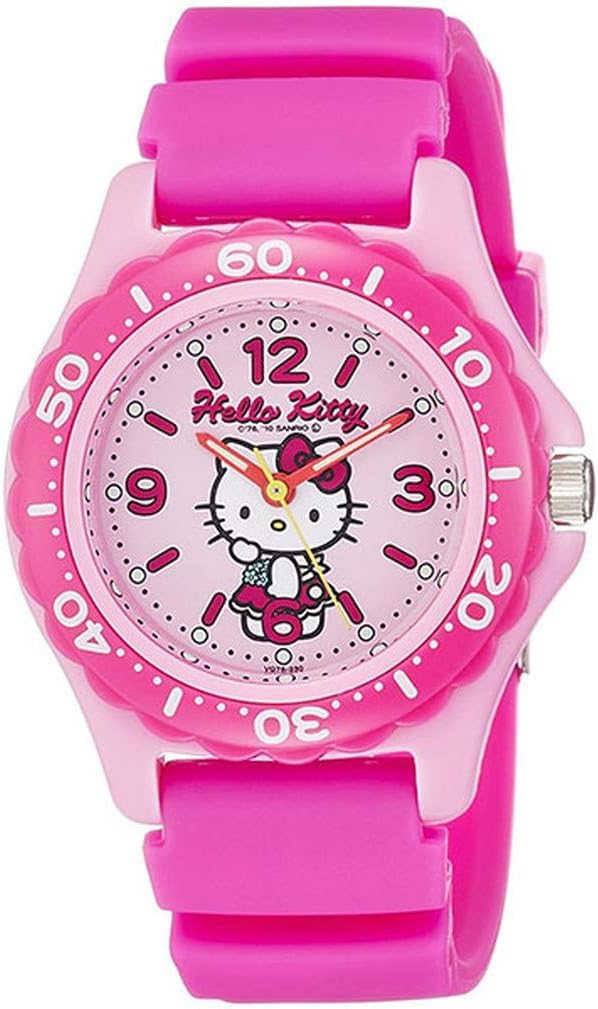 Analog Hello Urethane [Citizen Q&Q] Watch, Kitty, Waterproof, Strap, Women's, Pink, VQ75-230