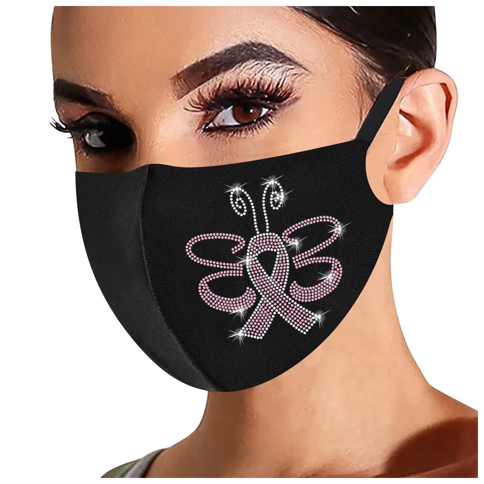 

Ветрозащитная защитная блестящая мягкая маска для лица со стразами и блестящими стразами для взрослых