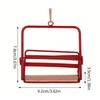 Red Green Dollhouse Chair-lift Decoration Christmas Hanging Pendant  Dollhouse Displays
