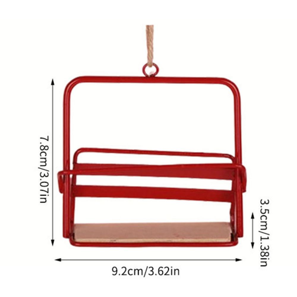 Red Green Dollhouse Chair-lift Decoration Christmas Hanging Pendant  Dollhouse Displays