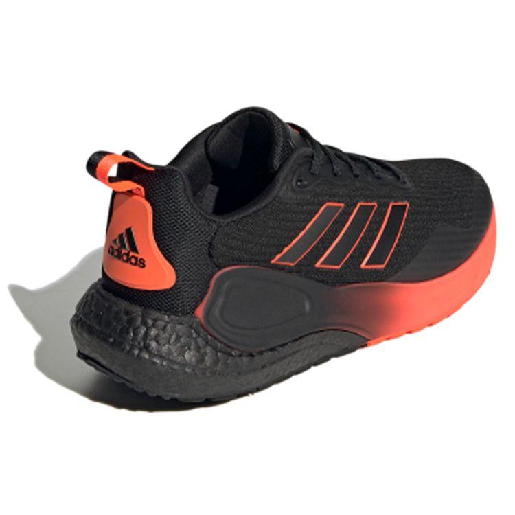 Adidas Alphalava Comfortable Outdoor Sports Breathable Fabric Low-Top Marathon Running Shoes Unisex Running Shoes Black Red H05040