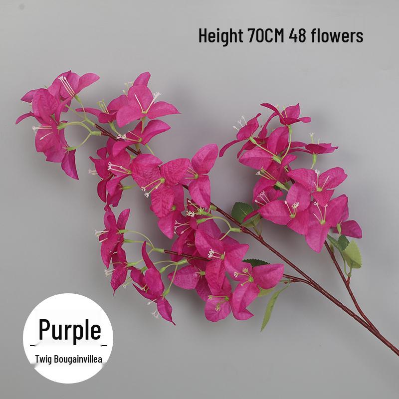 Искусственная ветка бугенвиллии – Украшение для гостиной – Дизайн «Цветок персика»