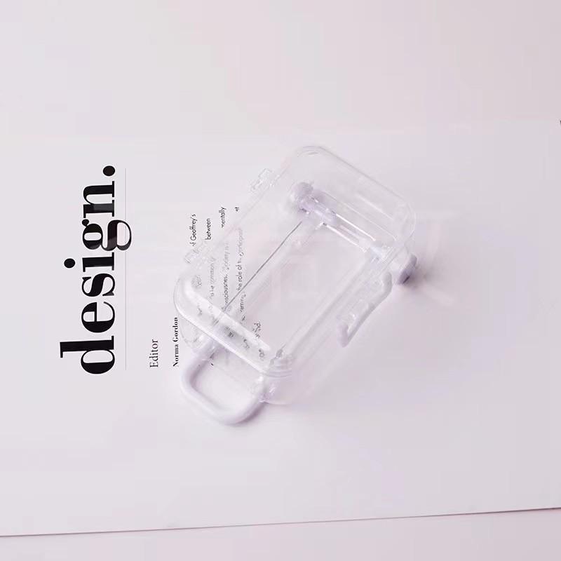 Cute Cartoon Number Jewelry Trolley Case: Transparent, Retractable Mini Storage Box