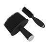 Hair Sweep Brush Soft Nylon Bristles Ergonomic Handle Hairdressing Brush for Beard Neck Face