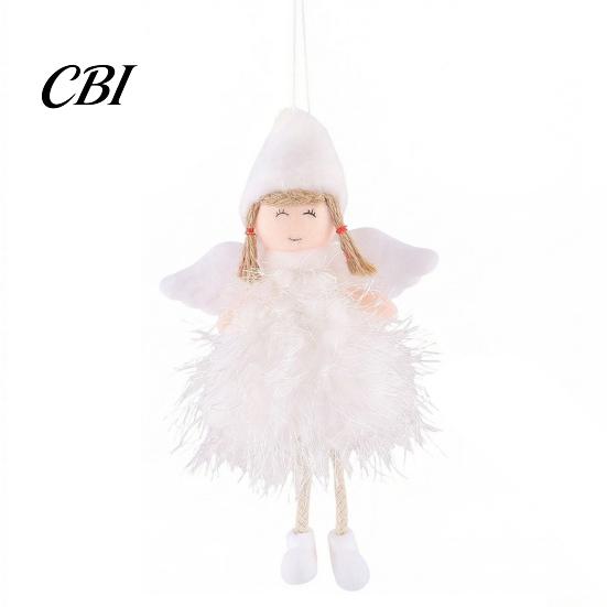 Doll Pendant Cute Plush Angel Christmas Ornament, Small Fairy Party Accessories Pendant, Tree Hanging Decoration for Holiday Decor