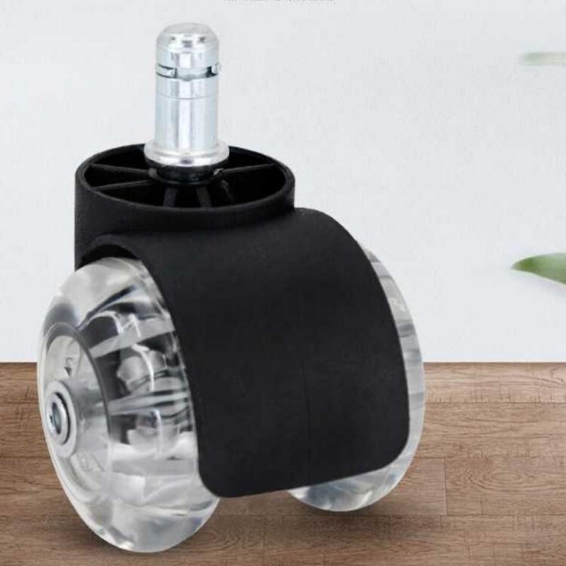 Silent Rubber Office Chair Swivel Caster Wheels 1/5Pcs Universal Easy to Replace Non-Scratch for All Floor Types