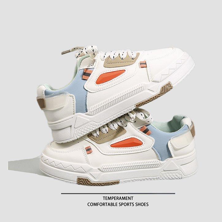 

2025 summer new muffin thick baseplate shoes women s color matching women s leisure sports women s white shoes women s tide 40 помаранчевий