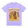 Dont Stop Retrieving TShirt Golden Retriever Funny Dog Meme Graphic TShirt Men Women Casual Oversized Cotton Short Sleeve Tees