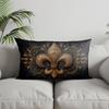 Home Decor Gorgeous Fleur-de-lis Pattern Pillow Suitable For Sofa Bedroom Car Pillow Cover Cushion Rectangular Back Cushion