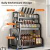 Multifunctional Seasoning Kitchenware Storage Holders Large Capacity Kitchen Seasoning Storage Rack Countertop