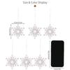 6pcs Acrylic Snowflake Pendant For Christmas Tree Decoration Transparent Snowflake Pendant Hanging Ornament For New Year Home Party