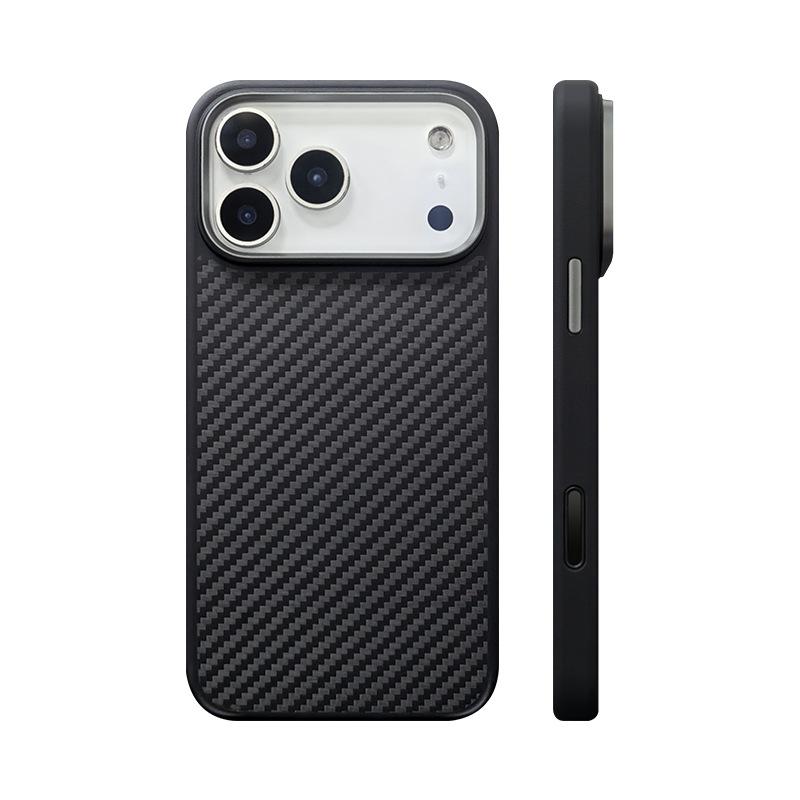 Applicable To Apple 17ProMax Aramid Fiber Magnetic Suction 17Pro Naked Feeling 17 Soft Edge Mobile Phone Case