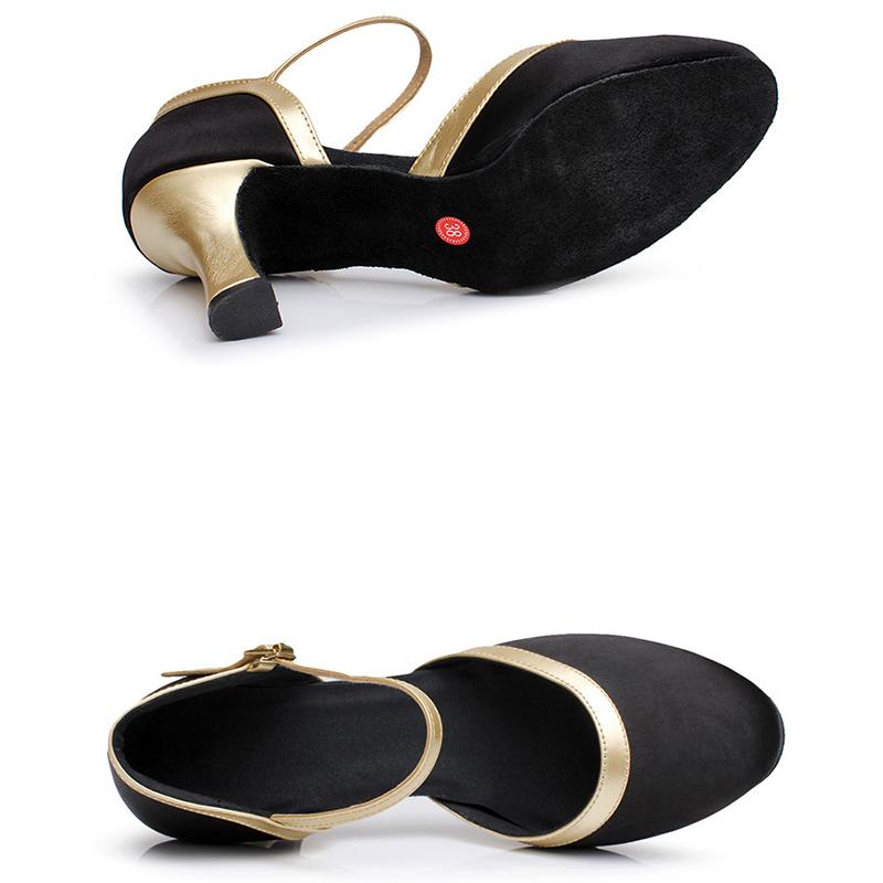 Dámské Boty pro latinskoamerické tance HEDVÁBNÉ Společenské Boty pro moderní Pole Dance Dámské Salsa Tango Boty na střední podpatek s uzavřenou špičkou Latinské boty pro dívky