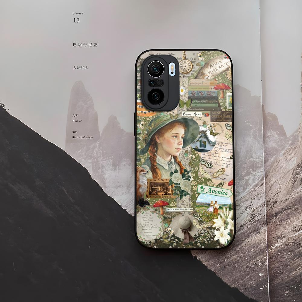 Cartoon Anne Of Green Gables Phone Case Tempered Glass For Xiaomi 15 14 12 Lite Pro 13 11t Lite POCO M6 M5 X6 X5 X3 F5 F6 Pro Co