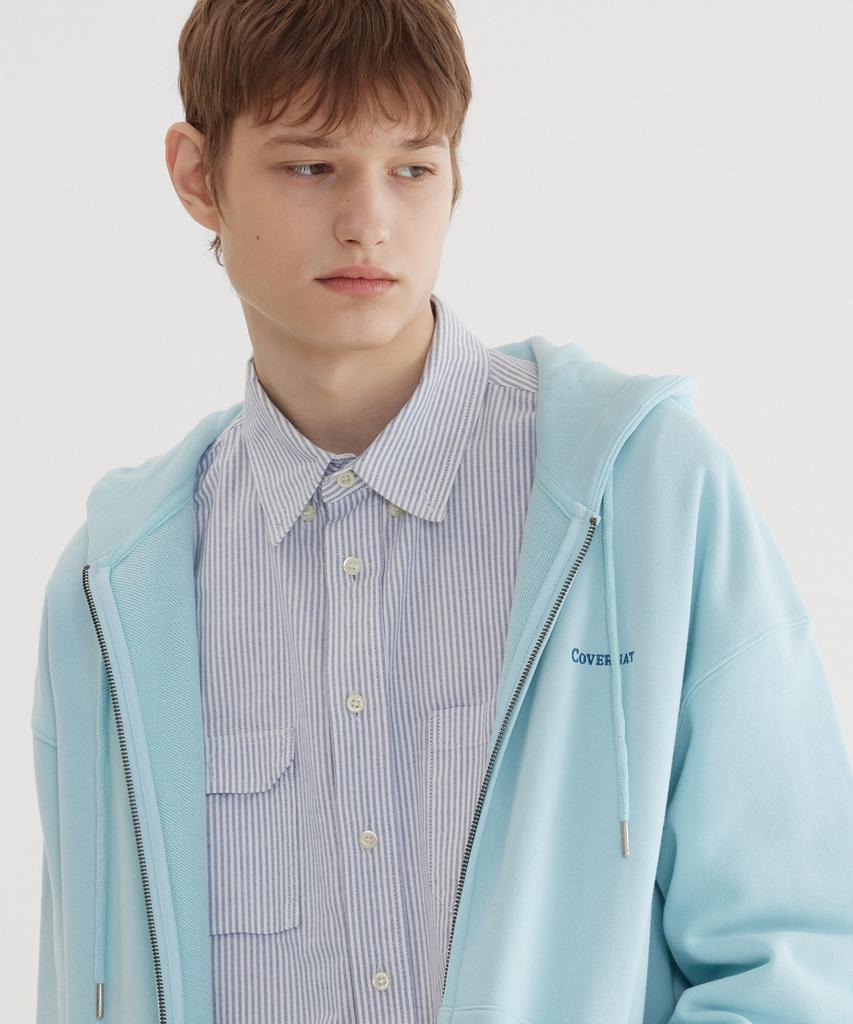 Covernat Small Authentic Zip-Up Hoodie Sky Blue
