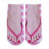 Gemusterte 3D-gedruckte Socken Knöchelhoch Lustige kurze Socken Lässige Flip-Flop-Socken Damen