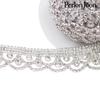 Bordo in Pizzo con Strass Premium per Abiti da Sposa Fai-da-Te, Scarpe, Borse e Decorazione