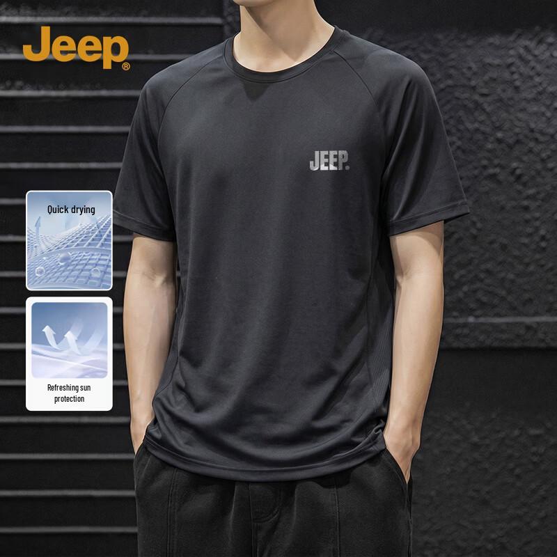 

JEEP Men s Quick-Dry Casual Short-Sleeve T-Shirt M