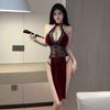 Hollow Backless Lace Cheongsam Sexy Revealing Convenient Dress Easy To Take Off Private Bedroom Nightdress