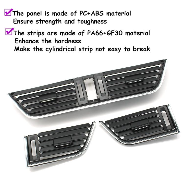 Octavia Auto Dashboard Voor Midden Links Rechts Midden Airco Rooster Ventilatierooster Paneel Afdekking Voor Skoda 2013- 5E0820951C