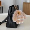 Lovely Play Dead Rabbit Doll Fluffy Plush Rabbit Pendant Rabbit Fur Keychain  Children's Toys