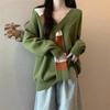 Bequemer und warmer V-Ausschnitt Strickpullover für Damen Herbst- und Frühlingsoutfits