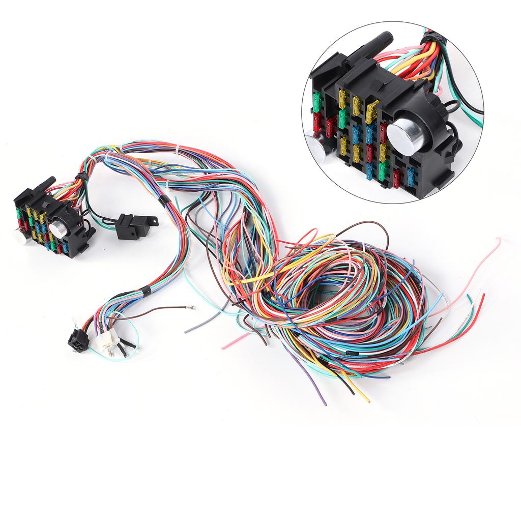 12V 21 Circuit 21 Circuits Wiring Harness Kit Universal Accessory for Car Truck RV Motor Home