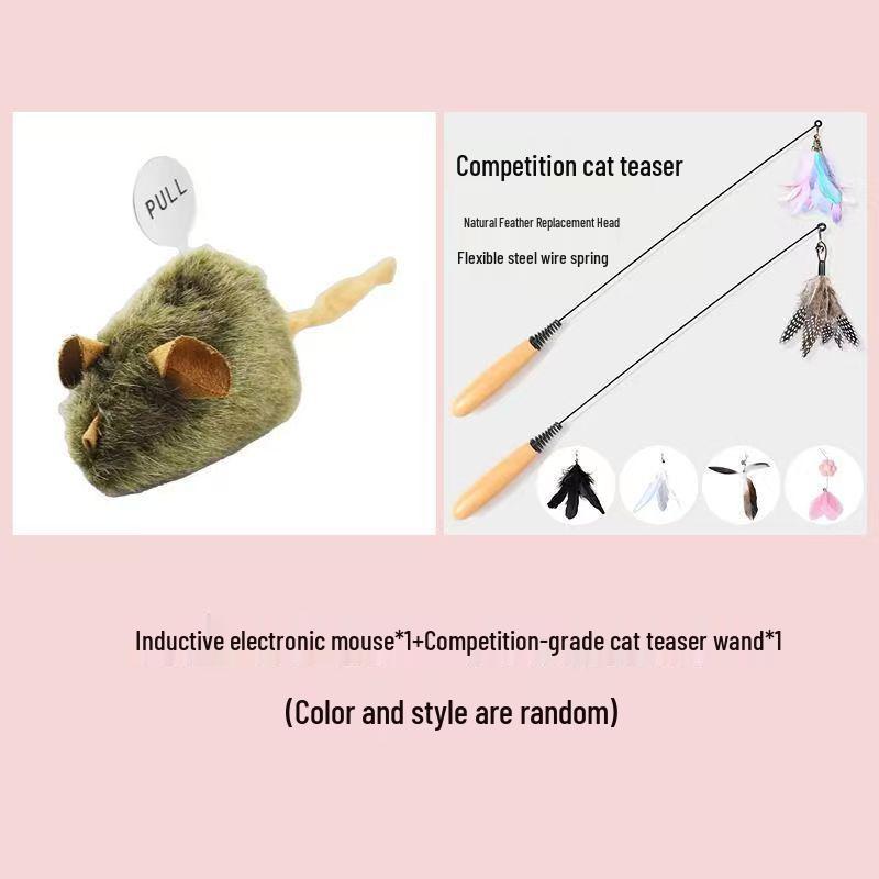 Electric Squeaking Plush Mouse Cat Toy - Scratch & Bite-Resistant Teasing Toy for Self-Play