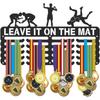 Sports Medal Holder Wall Mounted Display Rack Metal Award Organizer Non-Slip Hooks for Athletes Race Ribbon Holder Gift