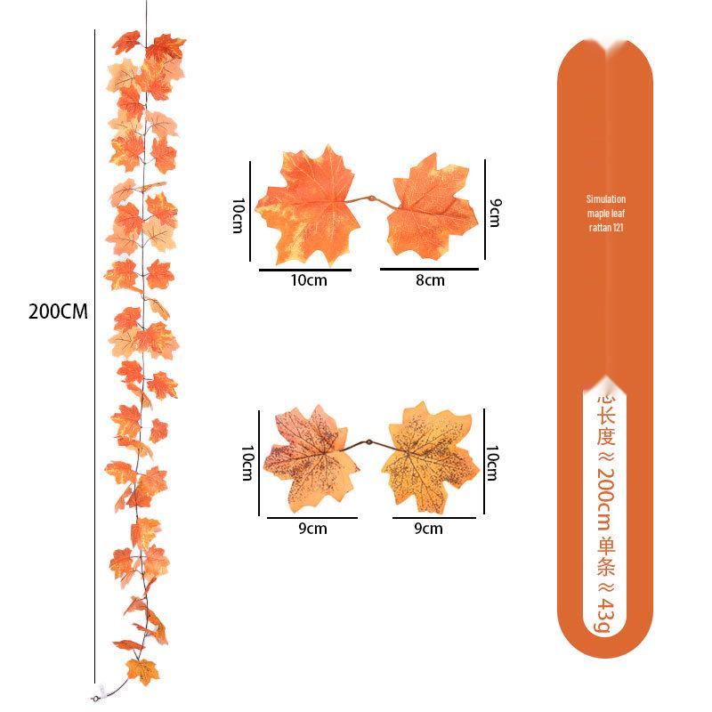 Artificial Maple Leaf Rattan Home Decor: Scenic Atmosphere Arrangement