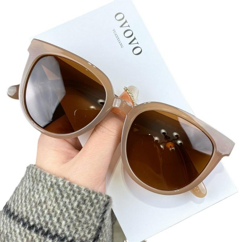 Milk Coffee Couple Sunglasses Sunscreen UV Protection Advanced Sense Red Bean Sunglasses