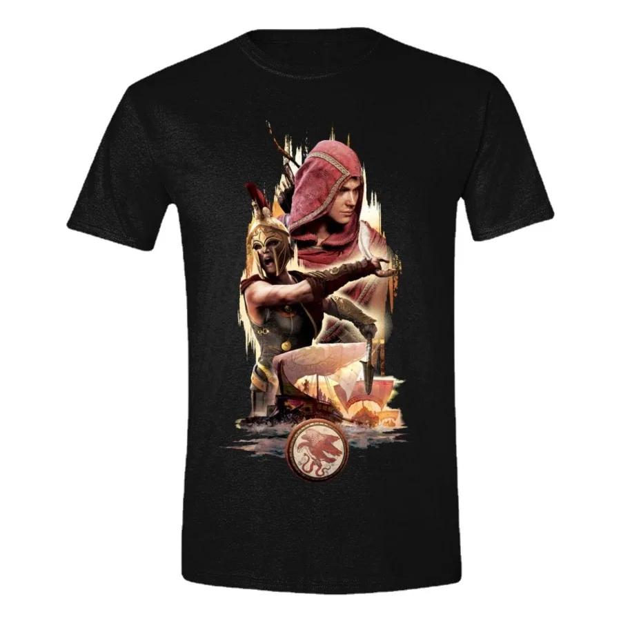 T-shirt Estiva Uomo Cotone Manica Corta Girocollo Guerriero Spartano Kassandra Assassino Bayek Nuova S3XL