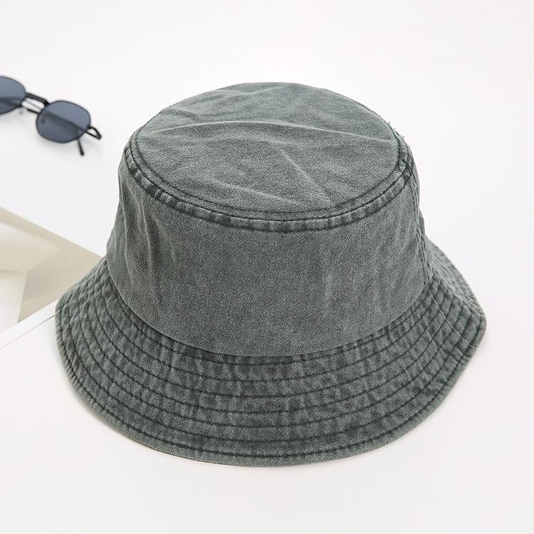 Budget Herren Stylisch Faltbar Lässig Vintage Retro Säure Stein Gewaschen Baumwolle Denim Used Golf Fischer Eimer Sonnenhut Unisex