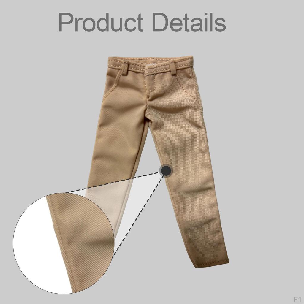 1/12 Figure Pants Khaki Accessories 3 inch Length Decor Cloth Gifts Body Doll Fashion Versatile