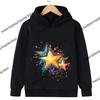 Pink Star Print Children's Hoodie for Boys and Girls - Long-Sleeved and Warm