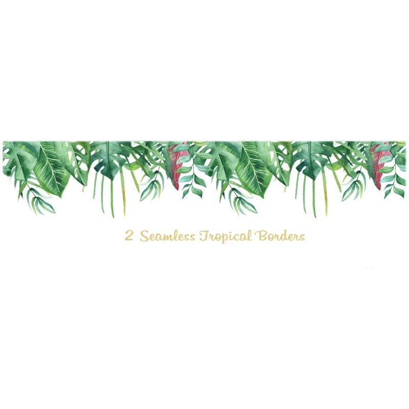 Künstlerische Grüne Pflanzen Blumen Selbstklebender Wandsticker Frischer Stil für Wohnzimmer Schlafzimmer Studentenwohnheim Glasdekoration