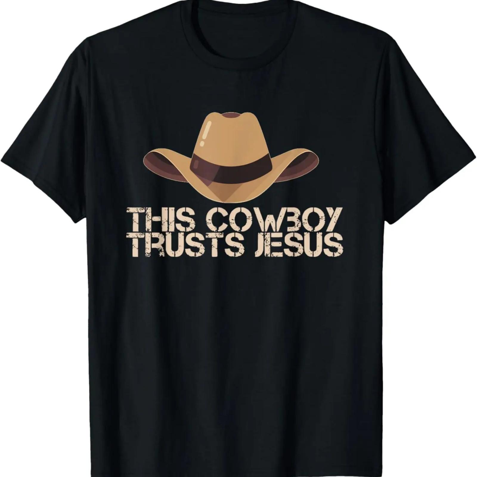 

This Cowboy Trusts Jesus design T-Shirt XXXXXL