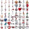 Boutique Gifts Suitable For Primitive Charm Braceletscopper Plated Christmas Santa Apple Snowman Diy Beads Accessories
