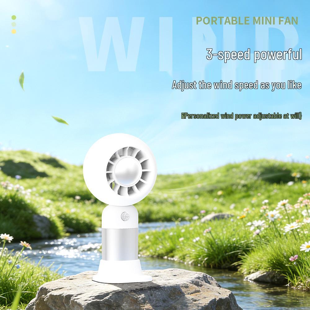Portable USB Mini Fan with Mobile Phone Holder - Children's Gift