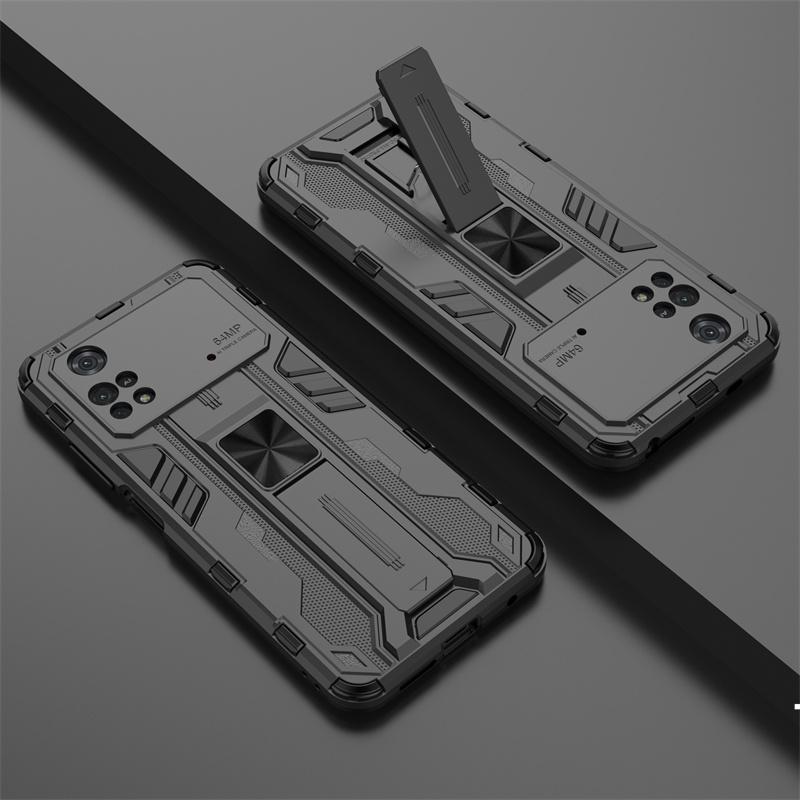 Pro Xiaomi Poco M4 Pro 4G Pouzdro Magnetický Stojan do Auta Pancéřové Pouzdro Pro Poko Poxo Little M 4 Pro M4Pro 4Pro Kryt Chránící Fotoaparát