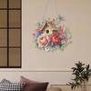 Acryl Spezialform Blumen Vogelhaus Strass Diamant Kunst Anhänger Diamantmalerei Hängeanhänger für Garten Fenster Dekoration