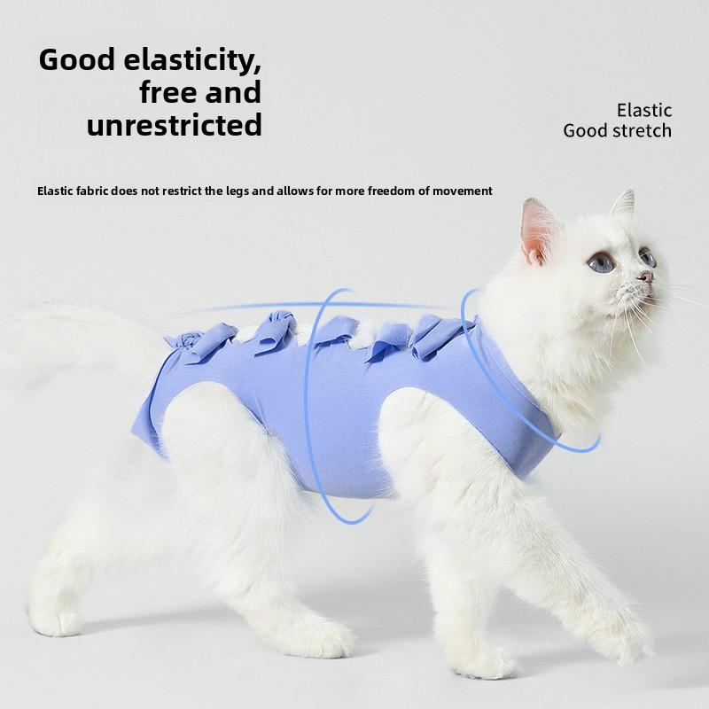 Cat Neutering Clothing, Female Cat Weaning Clothing, Postoperative Anti-licking Clothing, Breathable Four-legged Cat Pet Clothing