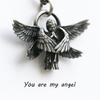 Seraphim Pray Pendant Long Chain Neck for Men Women Jewelry Anniversary Gift