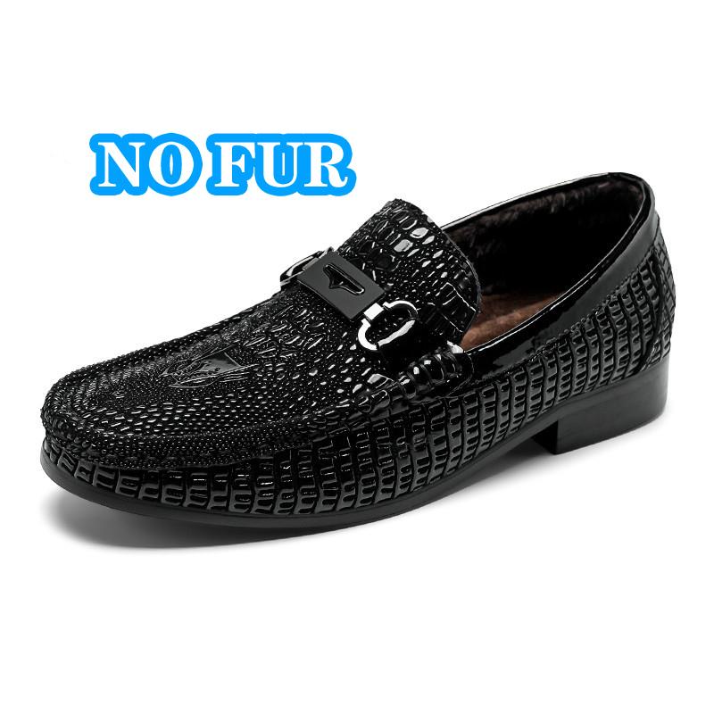 Fashion Crocodile Pattern Men Leather Loafers Non Slip Walking Flats Outdoor Slip On Casual Shoe Man Work Office Driving Shoes Moccasins