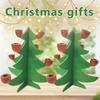 Warm Glowing Christmas Tree Shape Candle Holder Wood Crafts Tapered Candle Stand Candlestick for Seasonal Party Decors