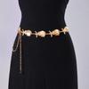 Bohemian Metal Shell & Pearl Starfish Waist Belt Accessory with Niche Design