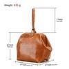 CONTACT'S Fashion Genuine Leather Clutch Bag Women Capacity Metal Frame Handle Handbag Travel Famliy Gift Wristlets Bag